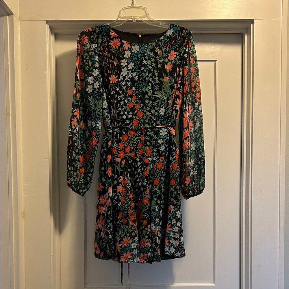 Tommy Hilfiger Multicolor Floral Long Sleeve Women’s Dress, Size 8 Petite, NWOT